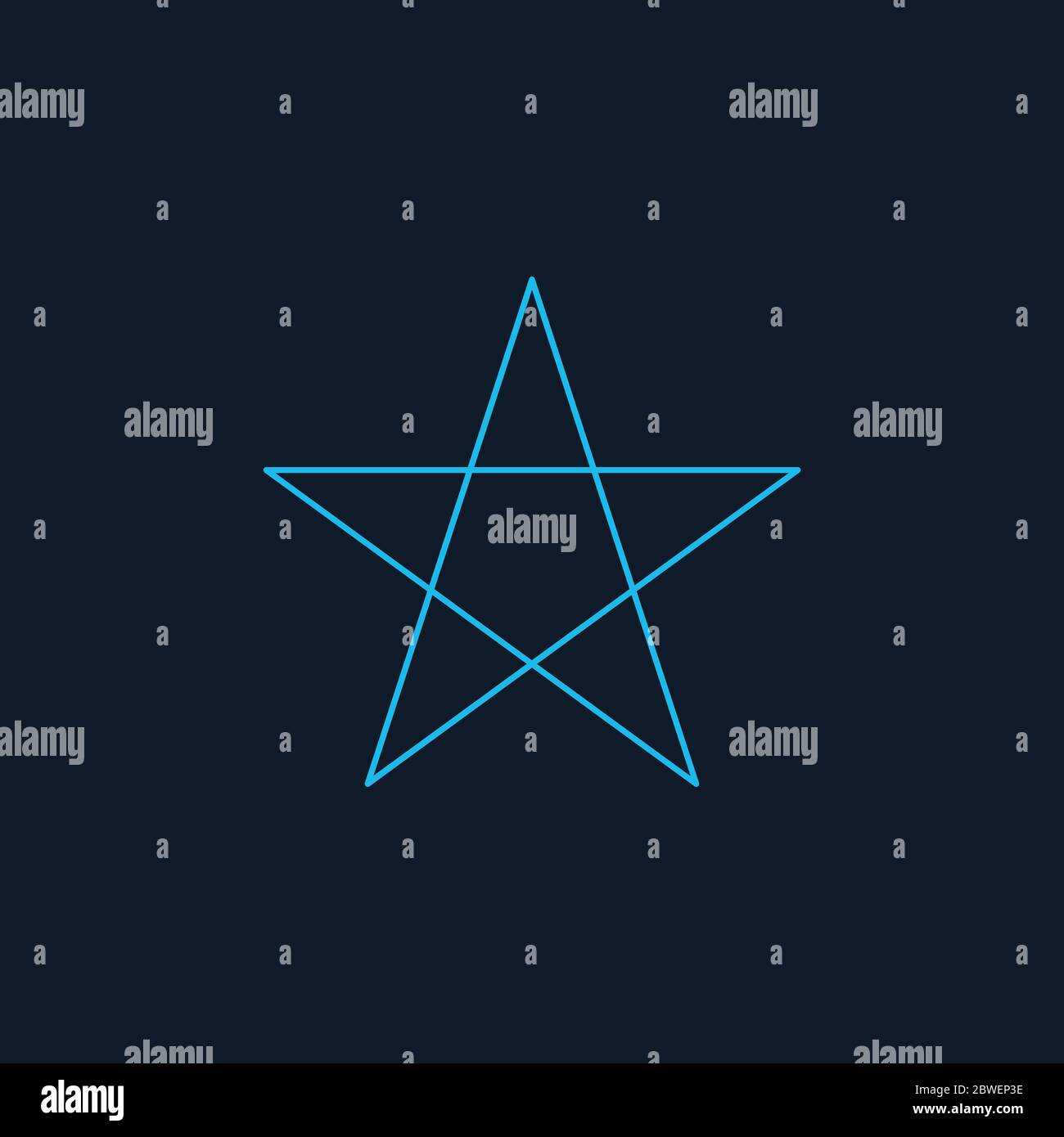 Geometric Linear Star icon. Thin linear graphic pictogram for web site ...
