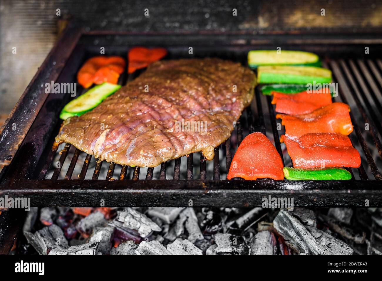 Grilled Flank Steak - Sear Marks