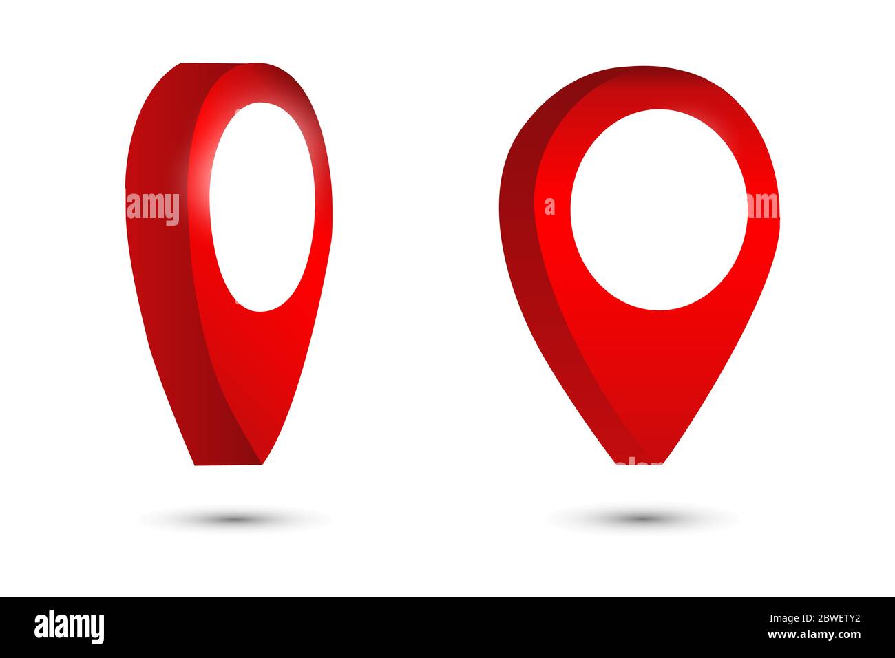 3d map pointer pin isolated on white background Stock Photo - Alamy