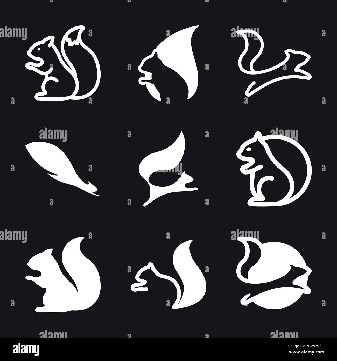 Squirrel vector icon isolated on a backgrounds Stock Vector Image & Art ...
