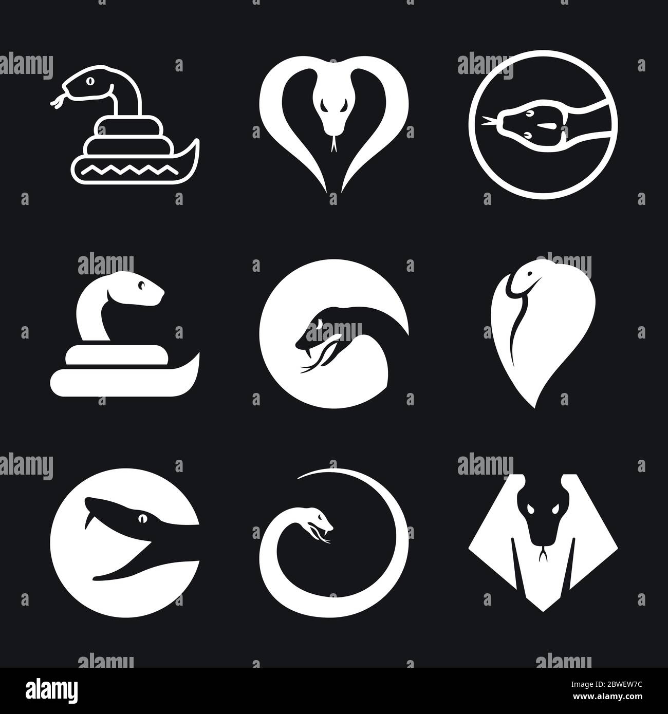 Snake vector icon, animal symbol isolated on background Stock Vector ...