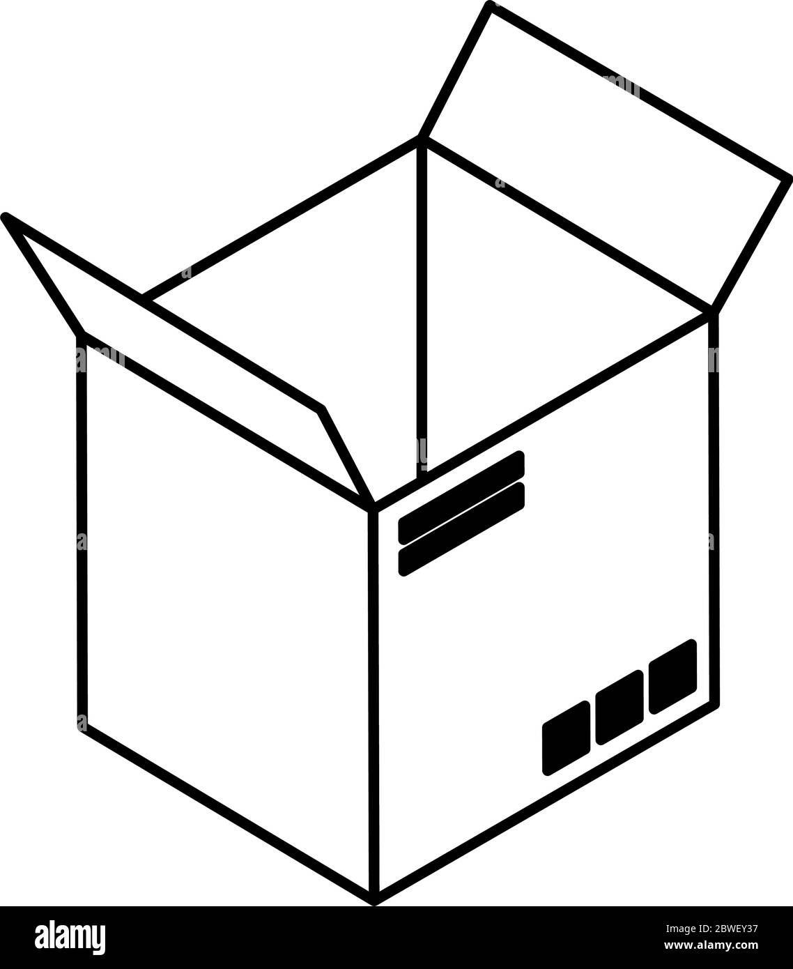 Delivery box isometric style icon vector design Stock Vector