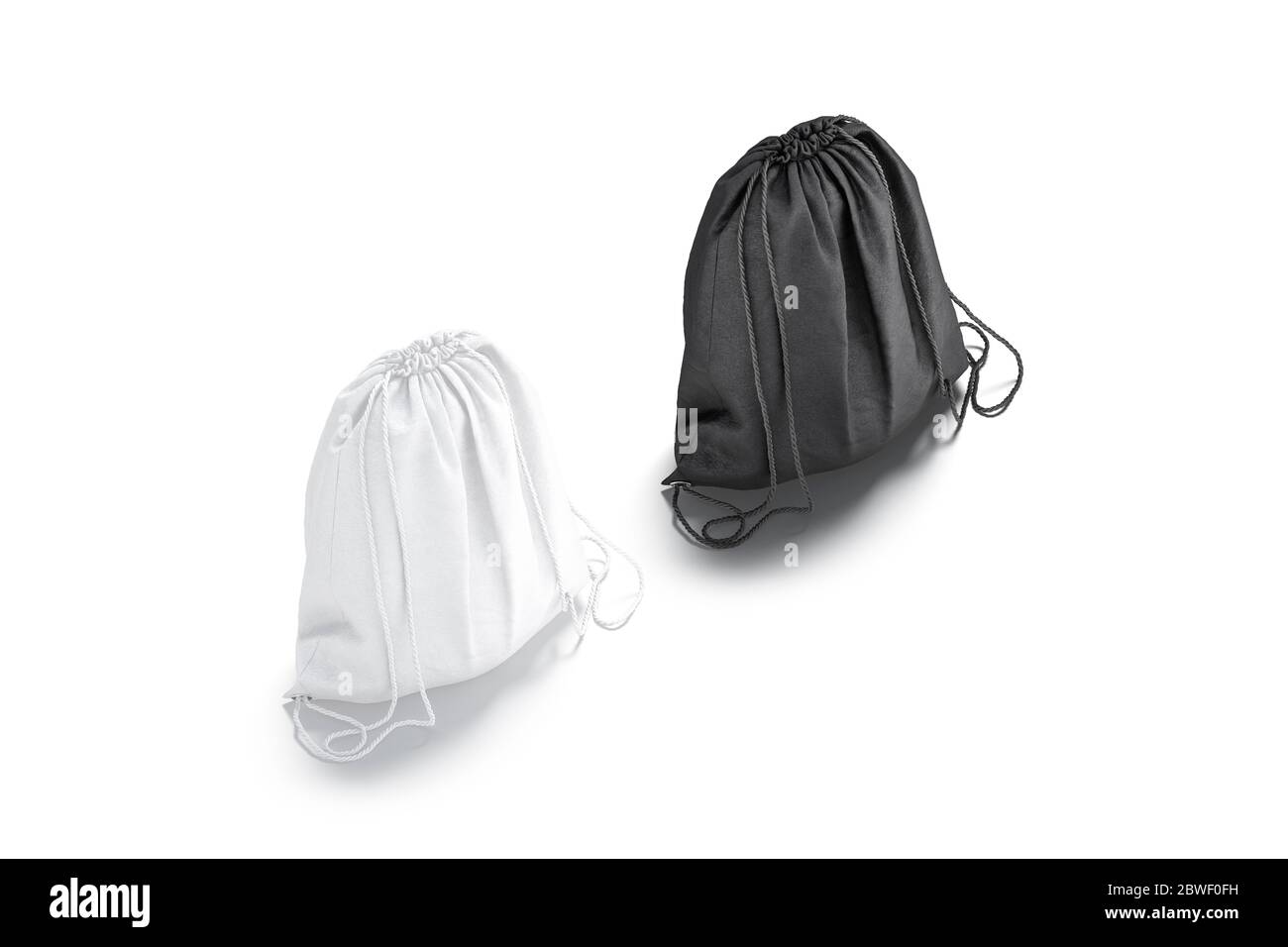 Download Blank Black And White Drawstring Backpack Mockup Set Side View Stock Photo Alamy