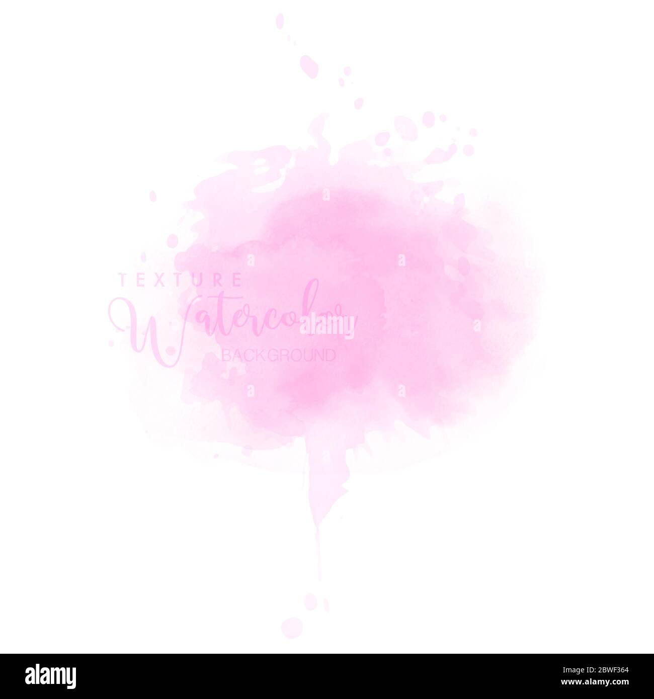 Abstract isolated soft pink watercolor drops splash. Stain artistic vector used as being an element in the decorative design of invitation, cards, cov Stock Vector