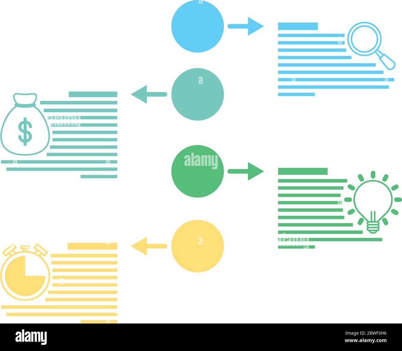 business infographic with circular icons Stock Vector Image & Art - Alamy