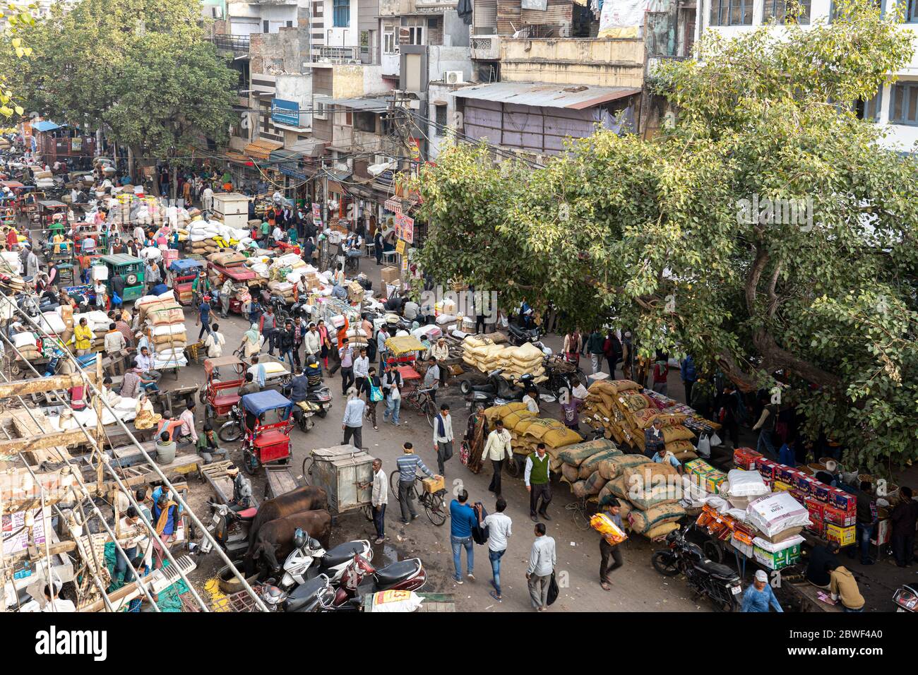 Busy street in Old Delhi, India Stock Photo Alamy