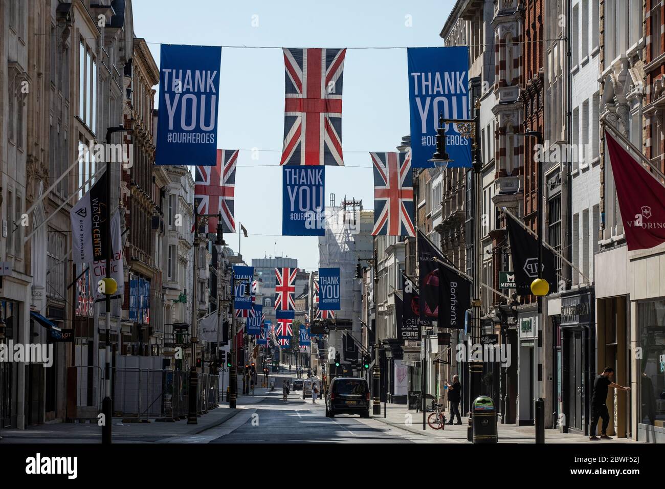 Businesses prepare to reopen on June 15th after the coronavirus lockdown in central London, England, United Kingdom Stock Photo