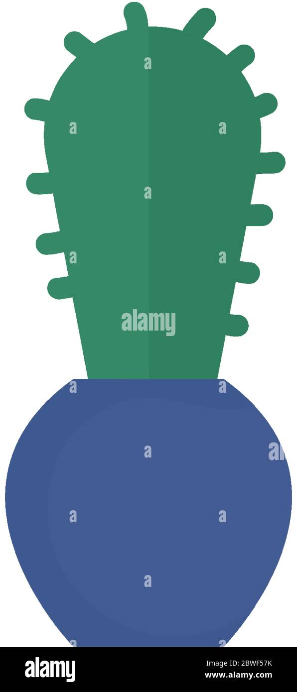 Isolated cactus plant inside pot vector design Stock Vector Image & Art ...
