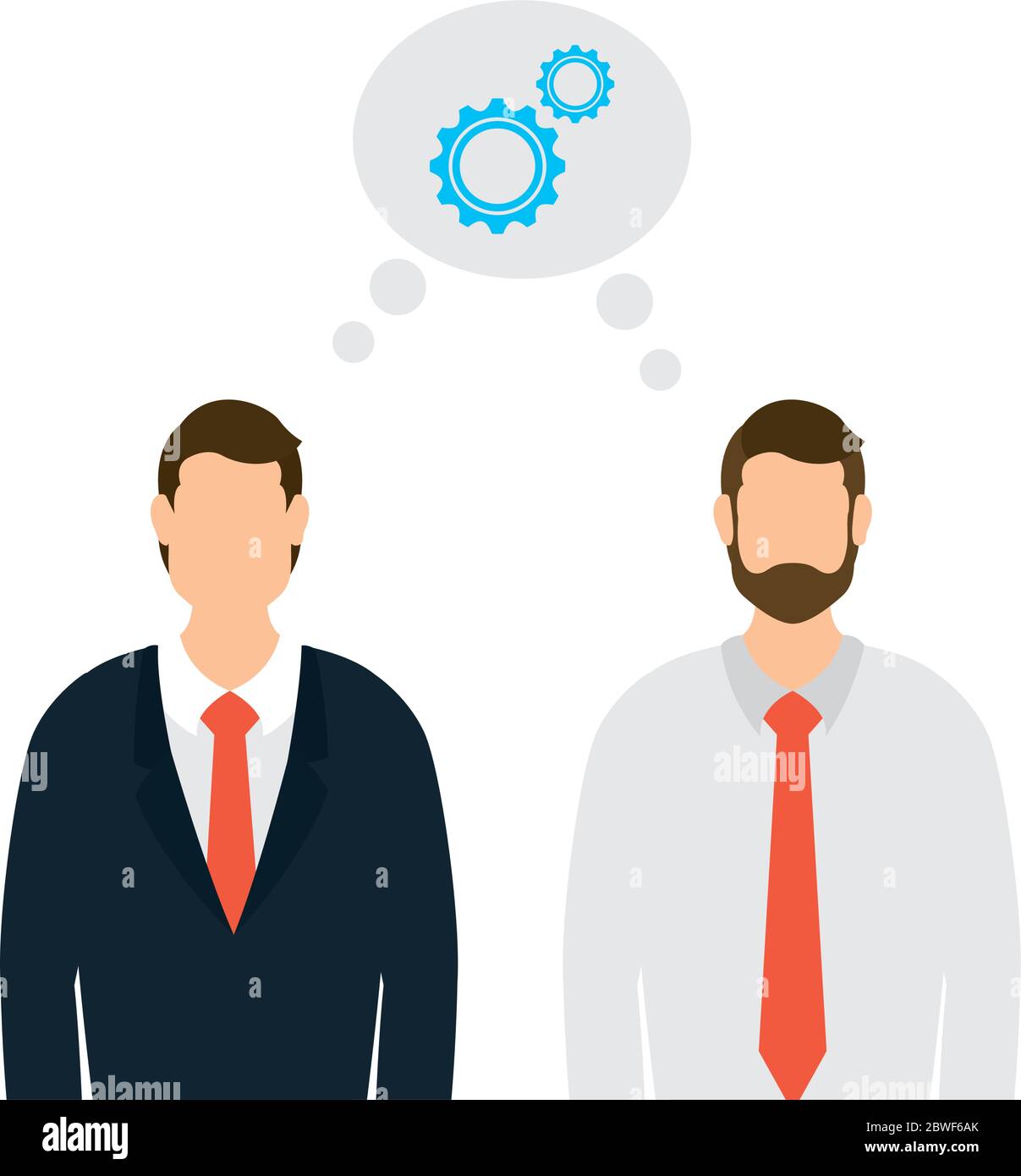 Corporate businessmen and gears vector design Stock Vector Image & Art ...