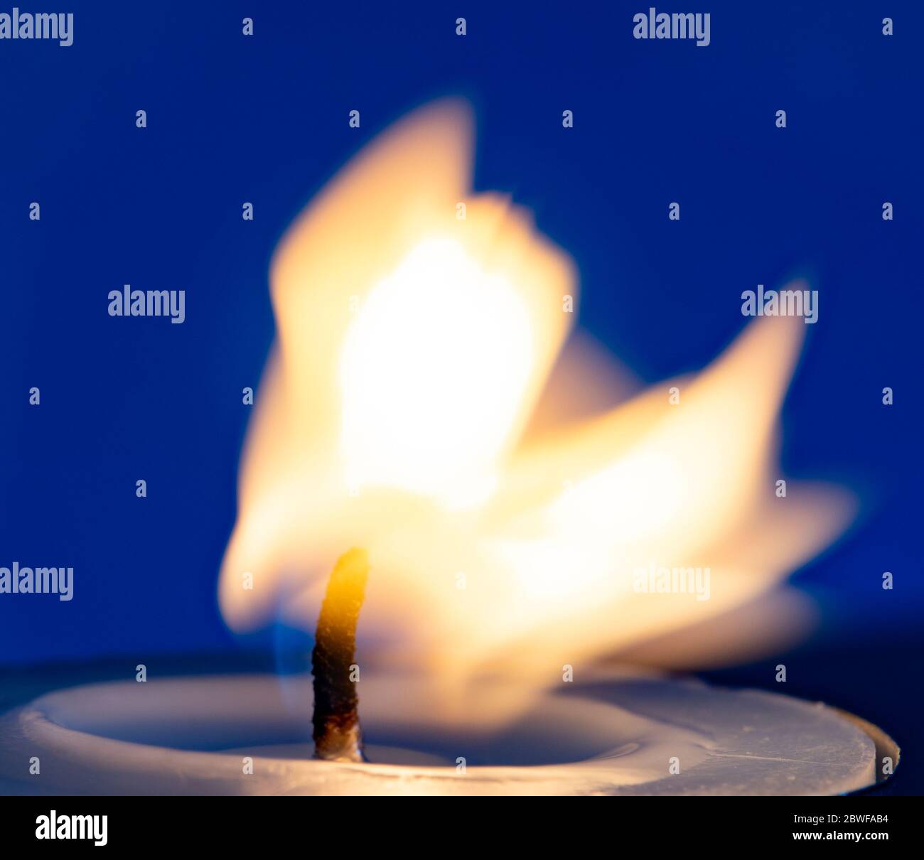 T light candle flame Stock Photo Alamy