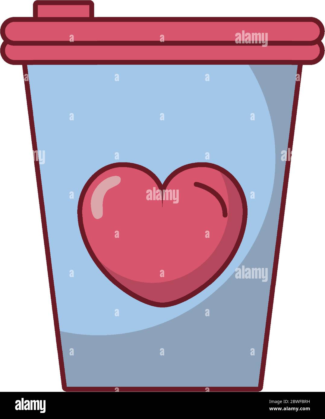 Love heart on coffee mug vector design Stock Vector Image & Art - Alamy