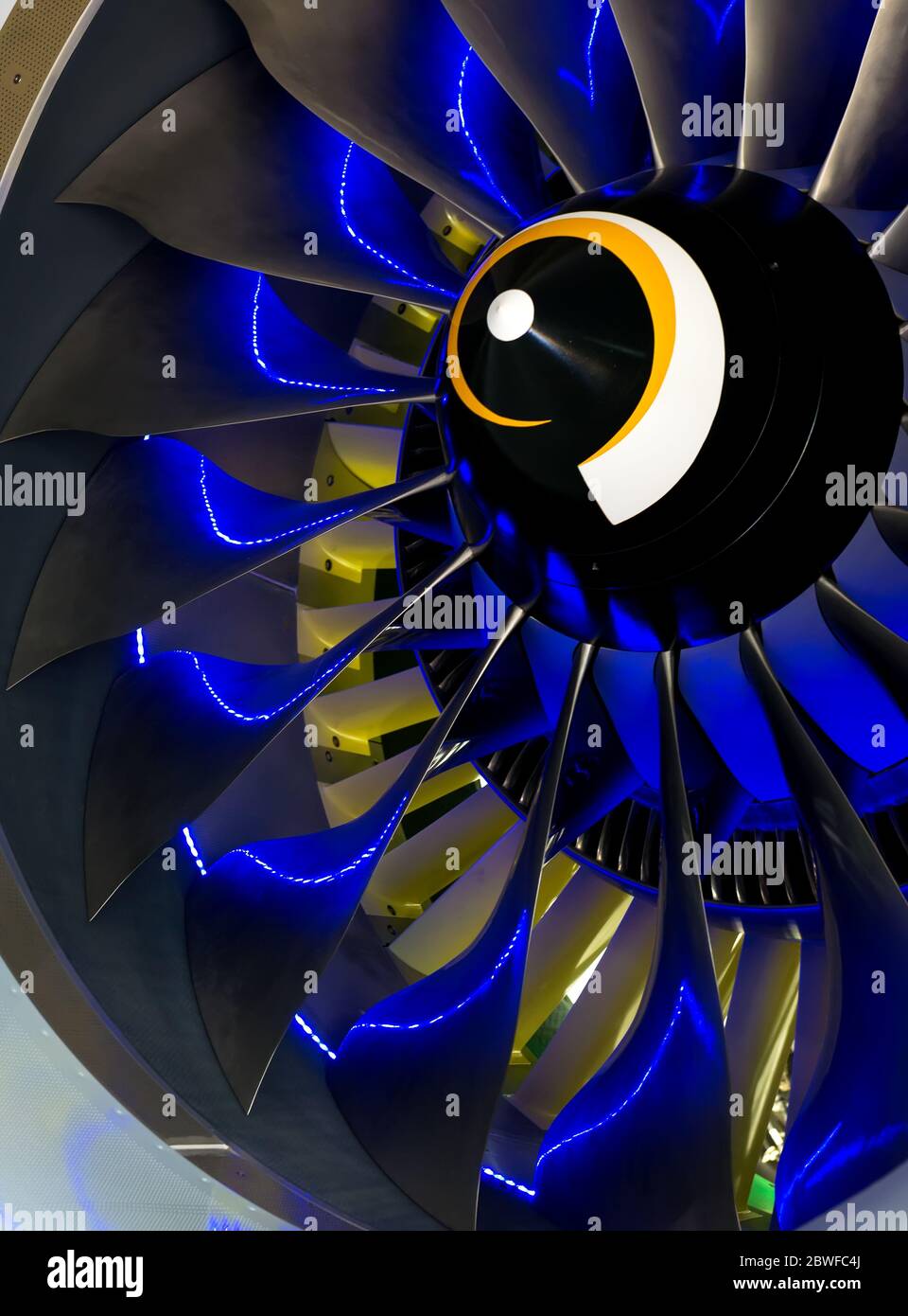 Turbojet engine of the plane on close up Stock Photo Alamy