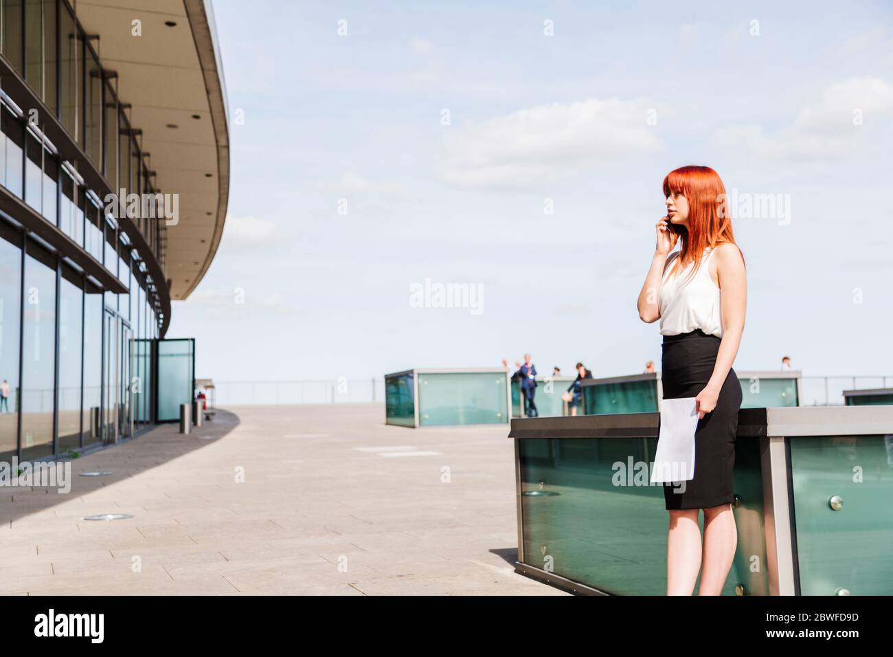 Woman leader standing outside hi-res stock photography and images - Alamy