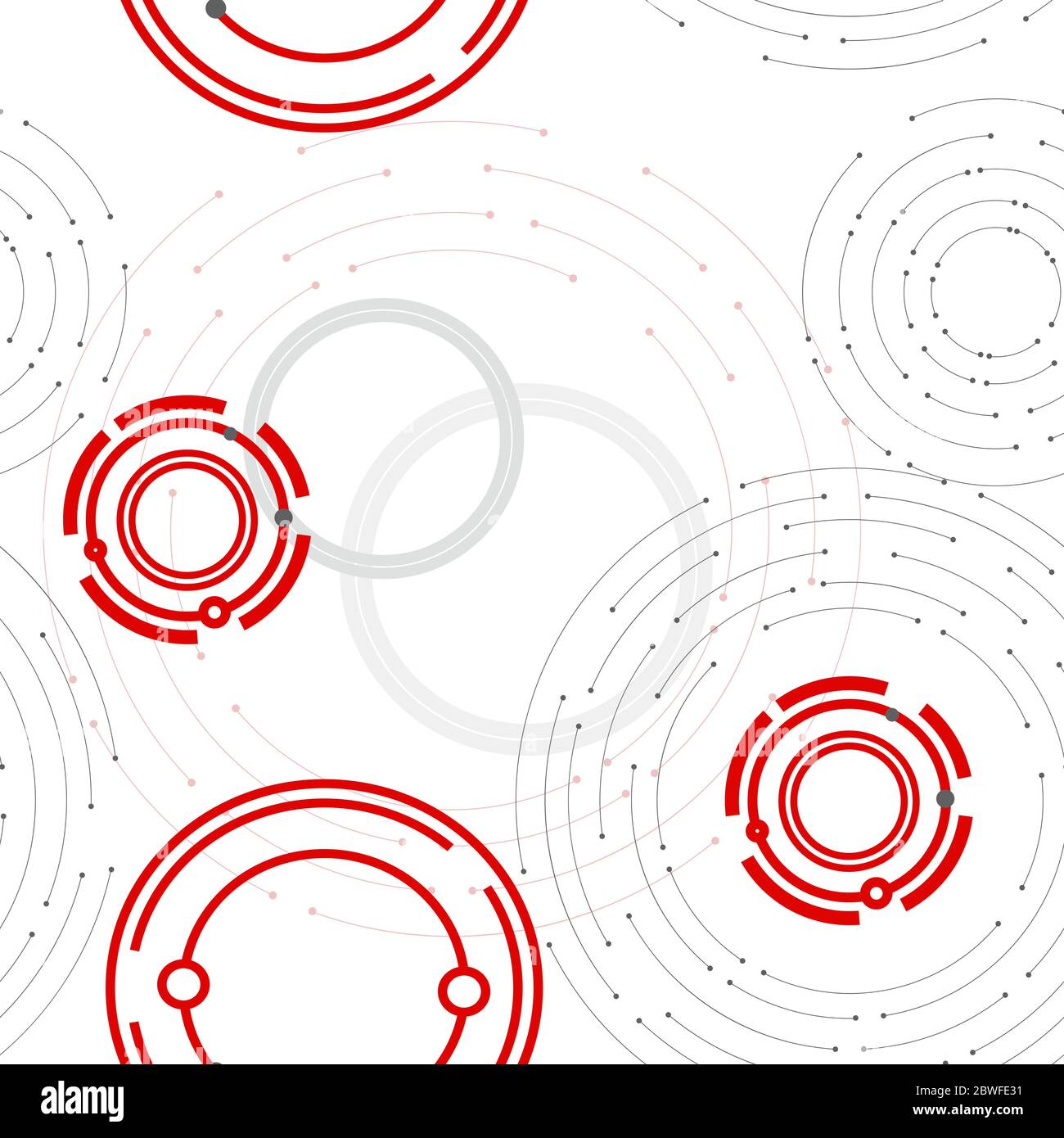 Seamless geometric pattern with connected lines and dots. Stock Vector