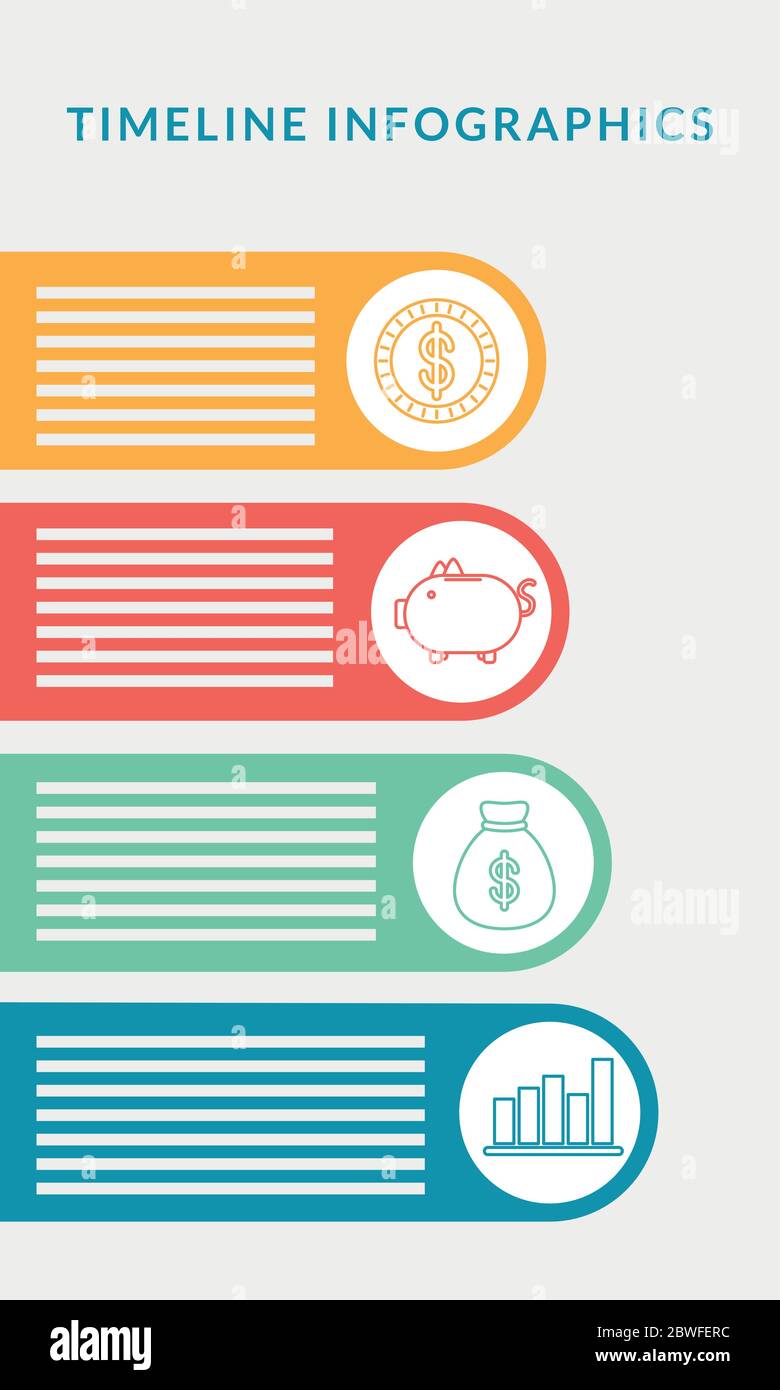 Timeline infographics with money icons vector design Stock Vector Image ...