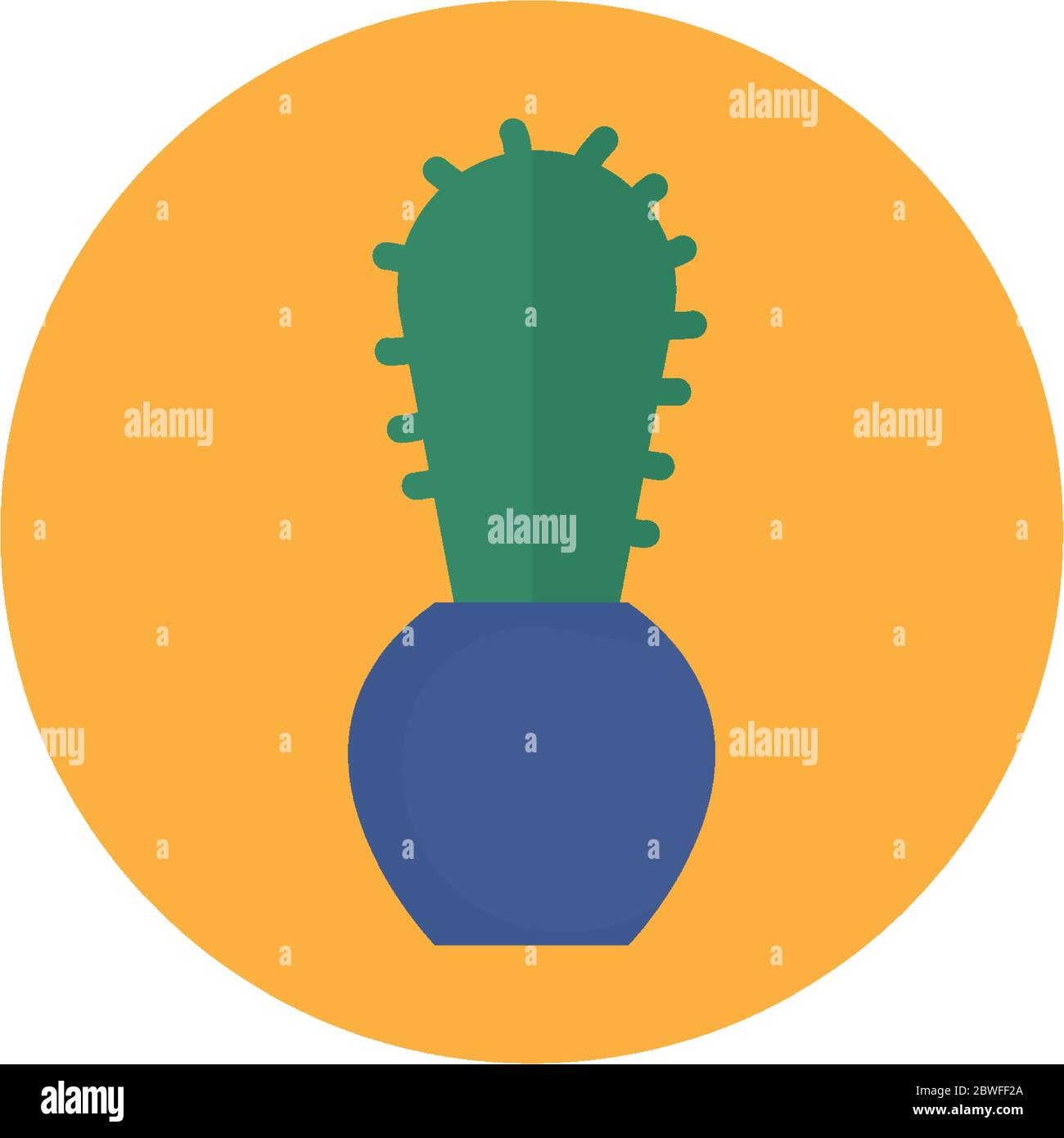 Isolated cactus plant inside pot vector design Stock Vector Image & Art ...