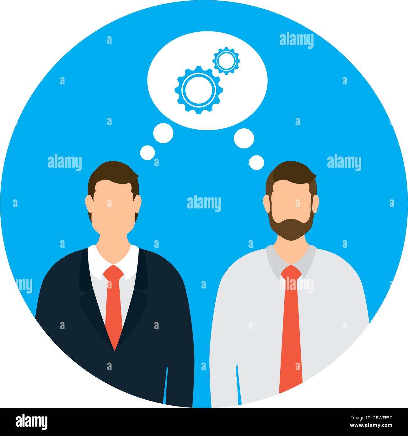 Corporate businessmen with gears vector design Stock Vector Image & Art ...