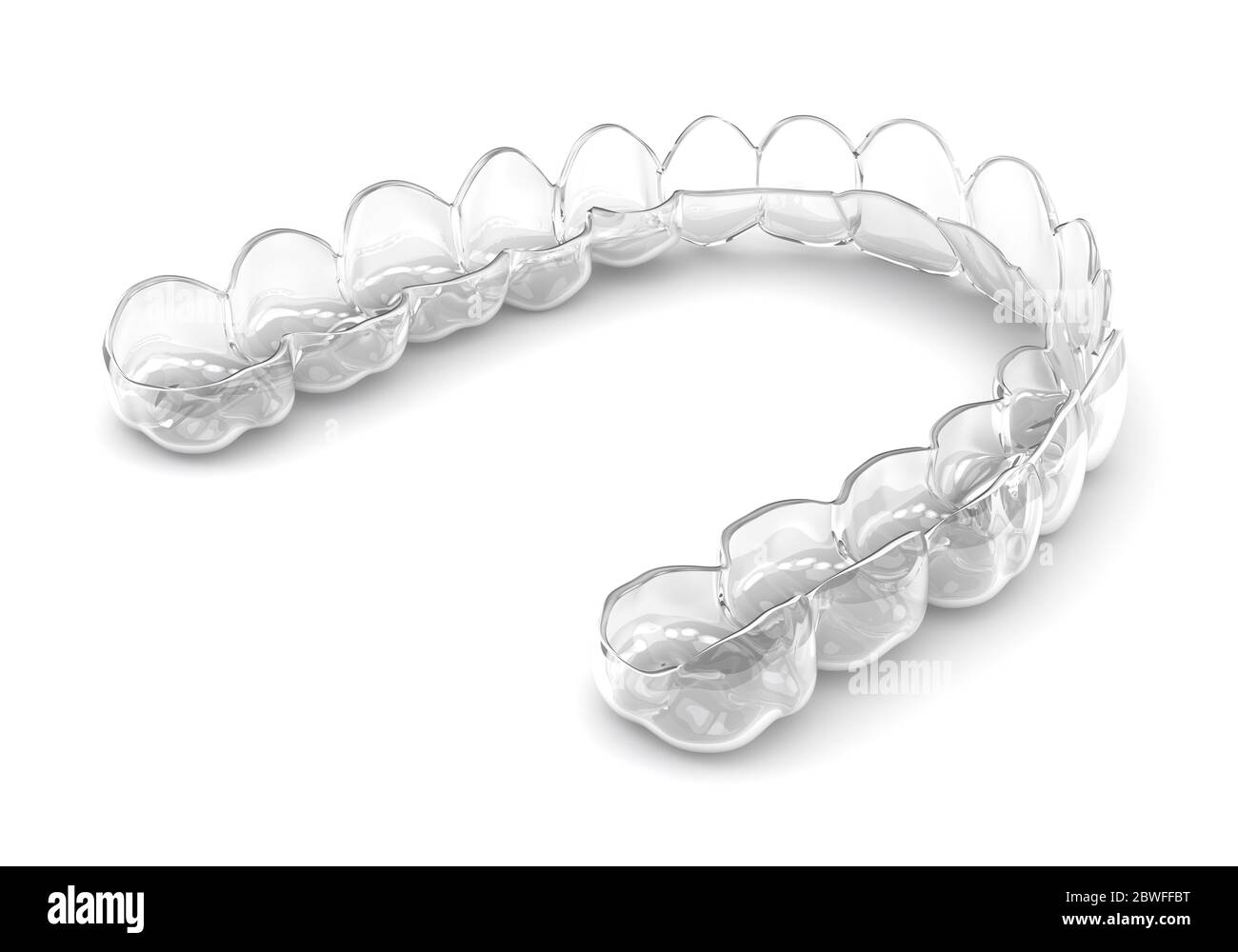 3d render of invisalign removable and invisible vacuum formed retainer over  white background Stock Photo - Alamy
