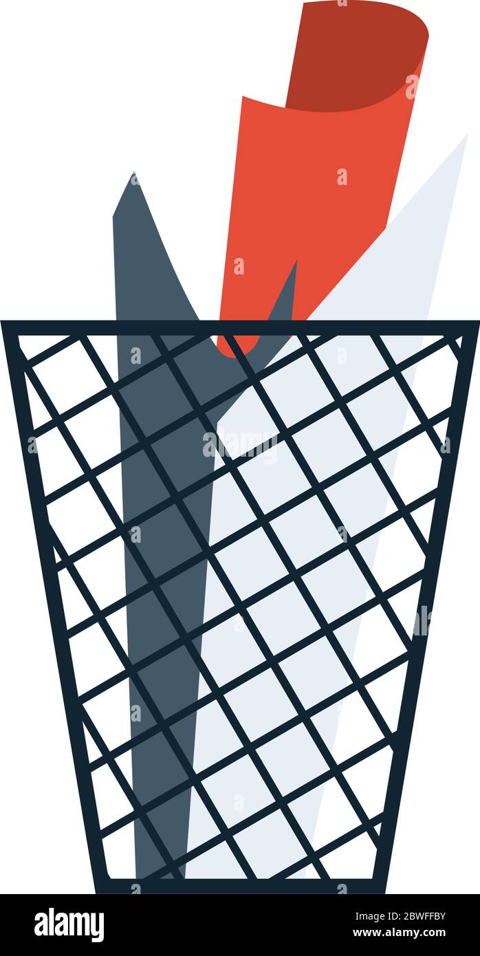 Isolated trash with paper vector design Stock Vector Image & Art - Alamy