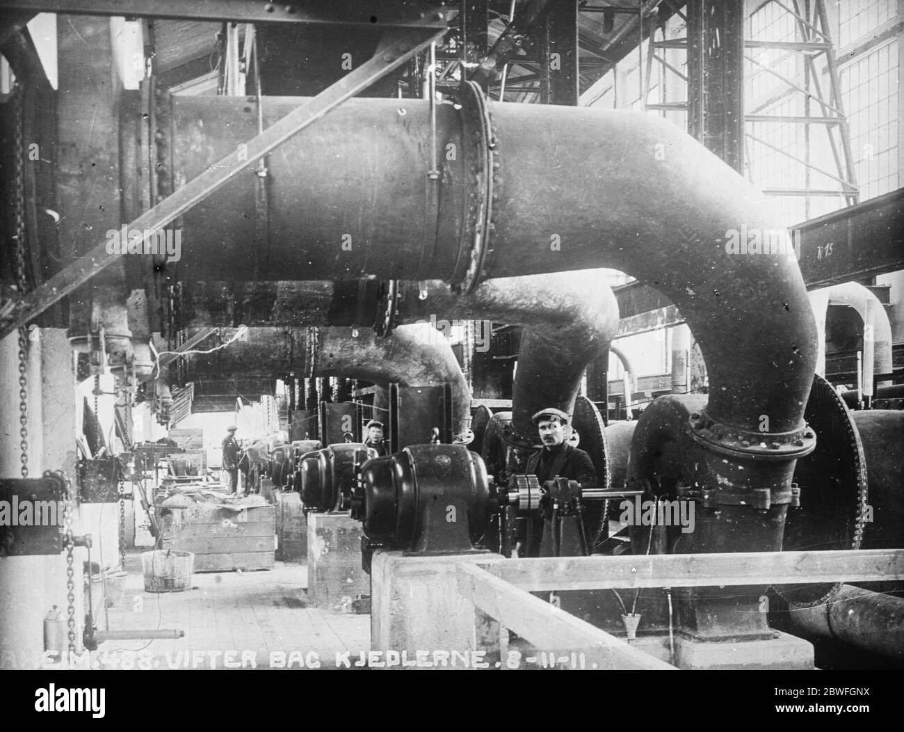 Wealth From The Air Through these great ' Horns ' the air is drawn into the electric furnaces which extract the nitrogen from the atmosphere in the production of the nitrates that form an important part of Norway 's great and growing electro chemical industry 25 October 1919 Stock Photo