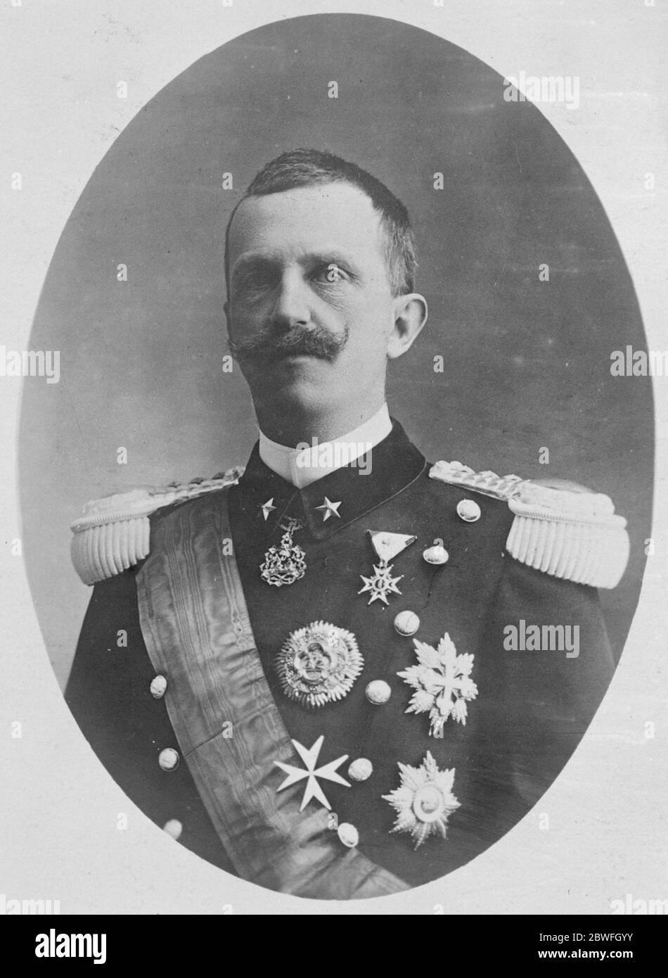 The King of Italy 12 February 1923 King Alfonso XIII Stock Photo