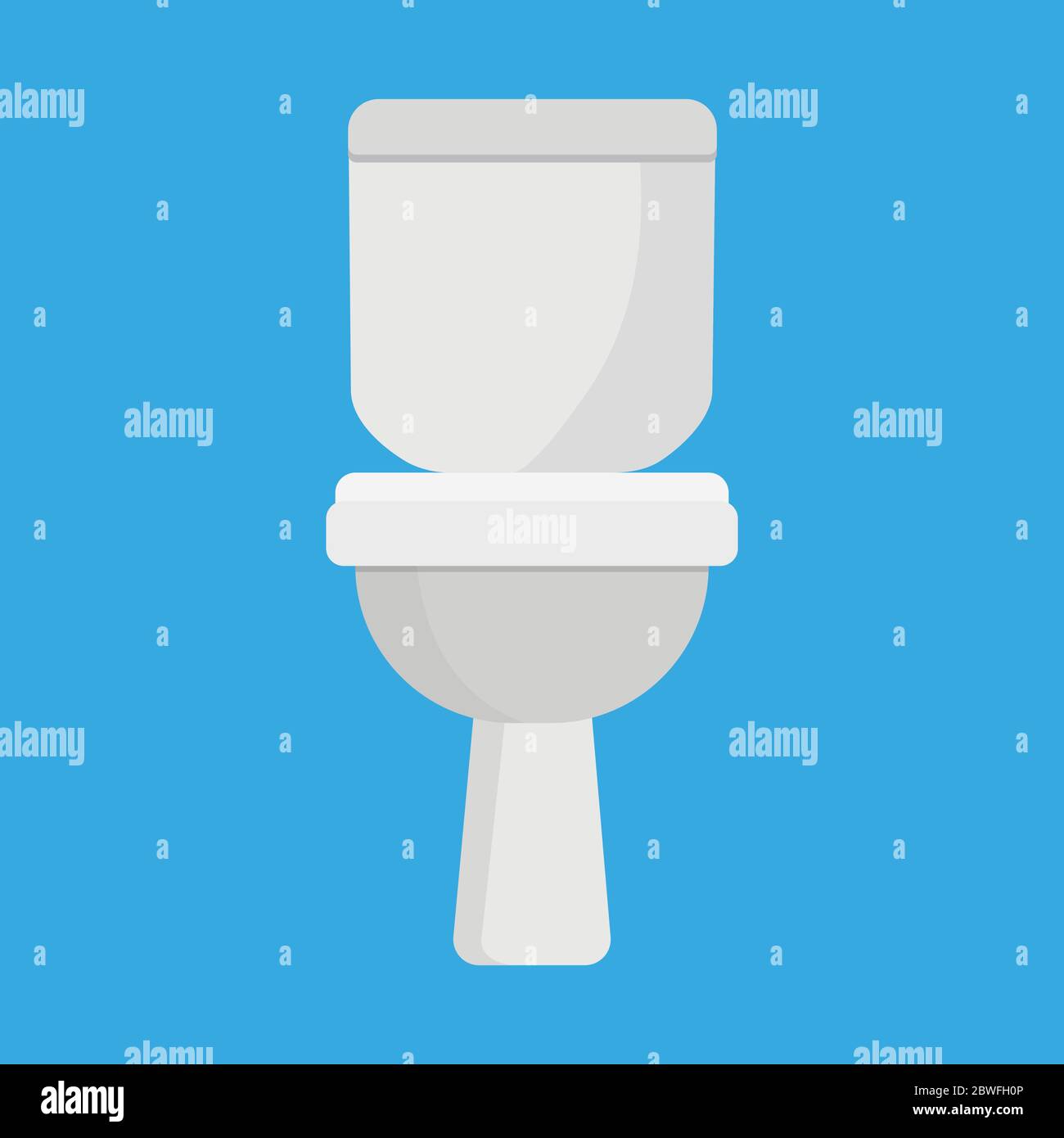 Toilet flat icon isolated on background.  Stock Vector