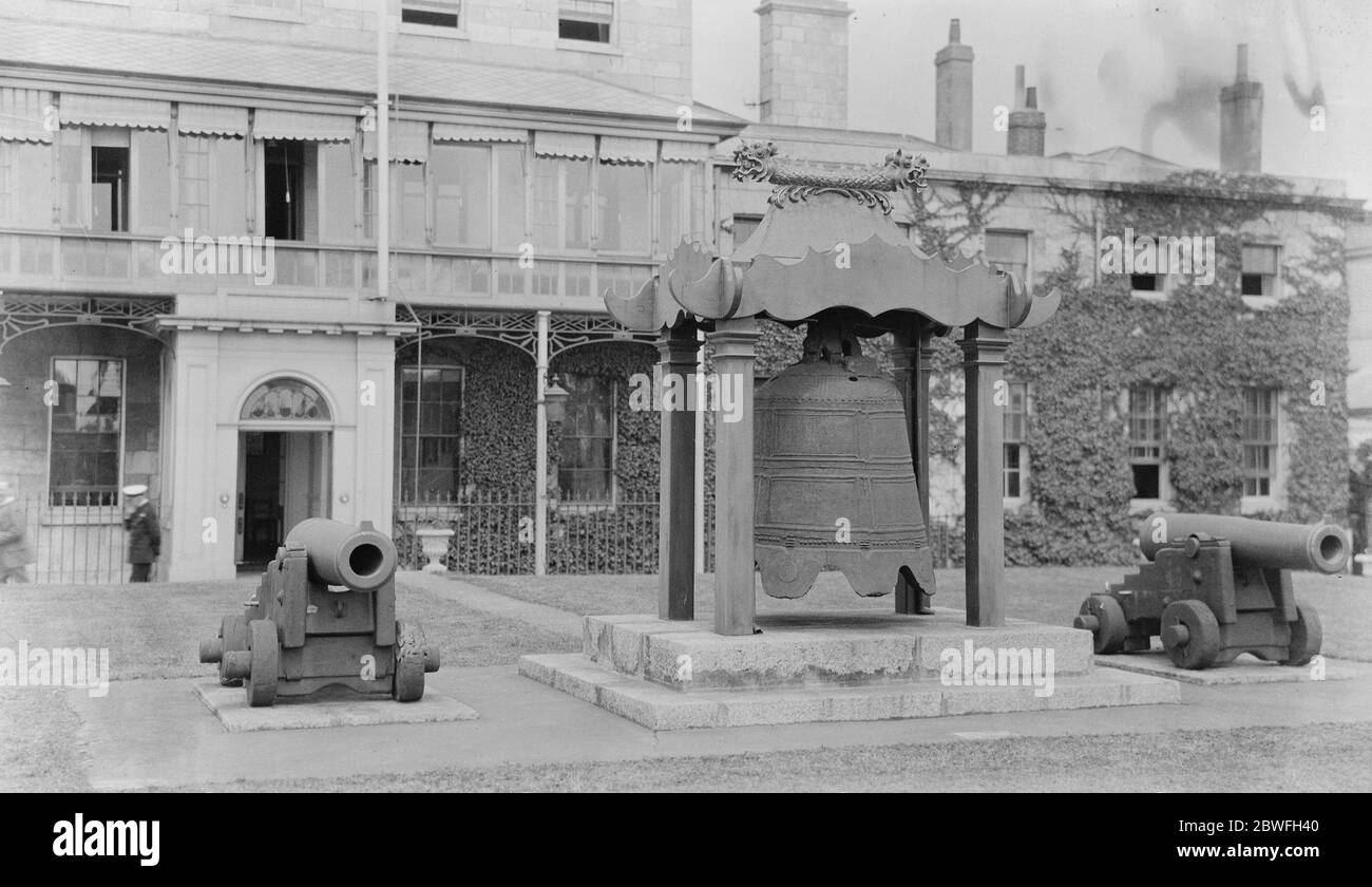 Admiralty House , Plymouth Devon On the lawn at the front of Admiralty