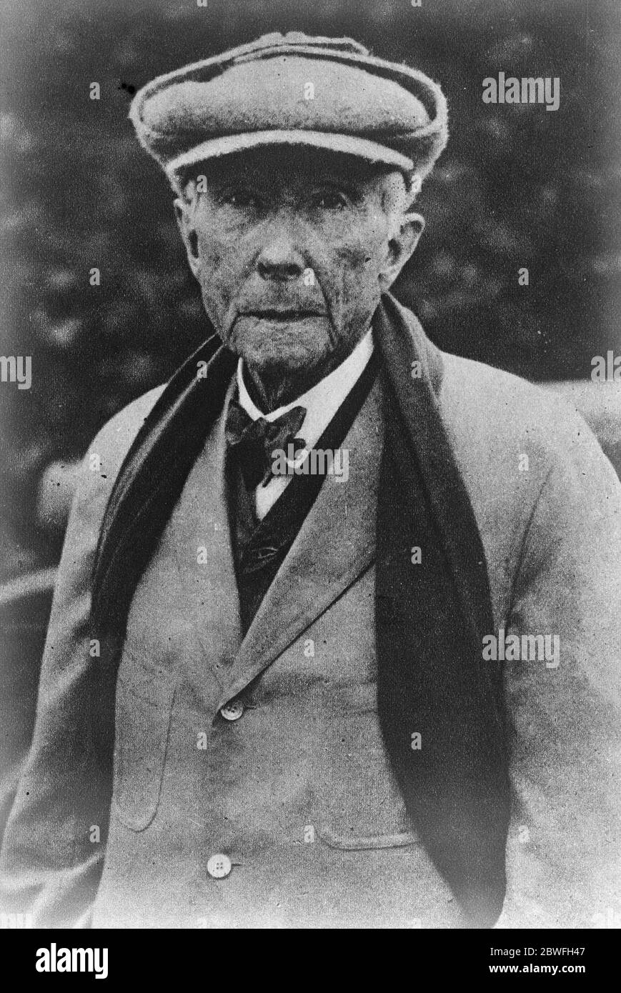 John Davison Rockefeller, full-length portrait, standing, facing right]