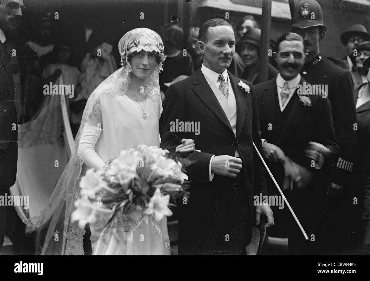 Wedding The wedding took place on Saturday at St James s Church , Sussex Gardens , between Major R A . Spencer , D S O , R A and Miss Maud Evelyn Ramsay , cousin of the Earl of Dalhousie 12 September 1925 Stock Photo