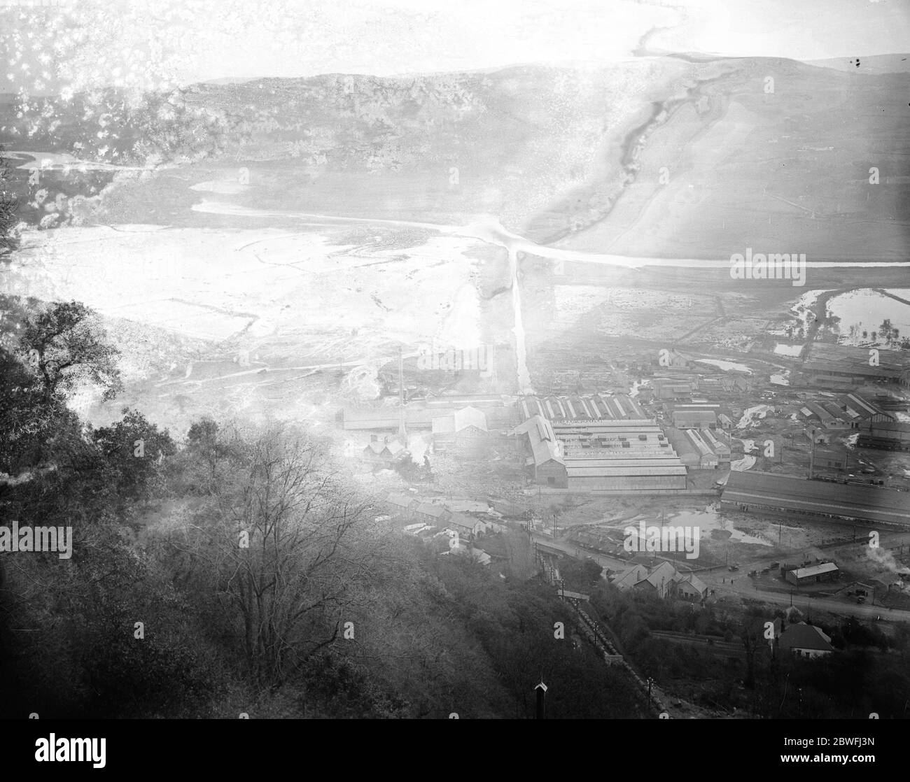 The Welsh disaster . The valley of Conway after disaster . 4 November 1925 Stock Photo