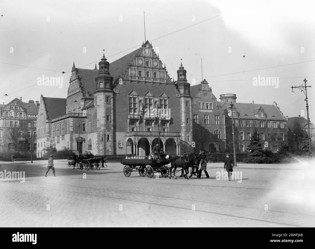 HistoricalFindings Photo Court House,Old Market,Posen,Poznan Poland,1890s