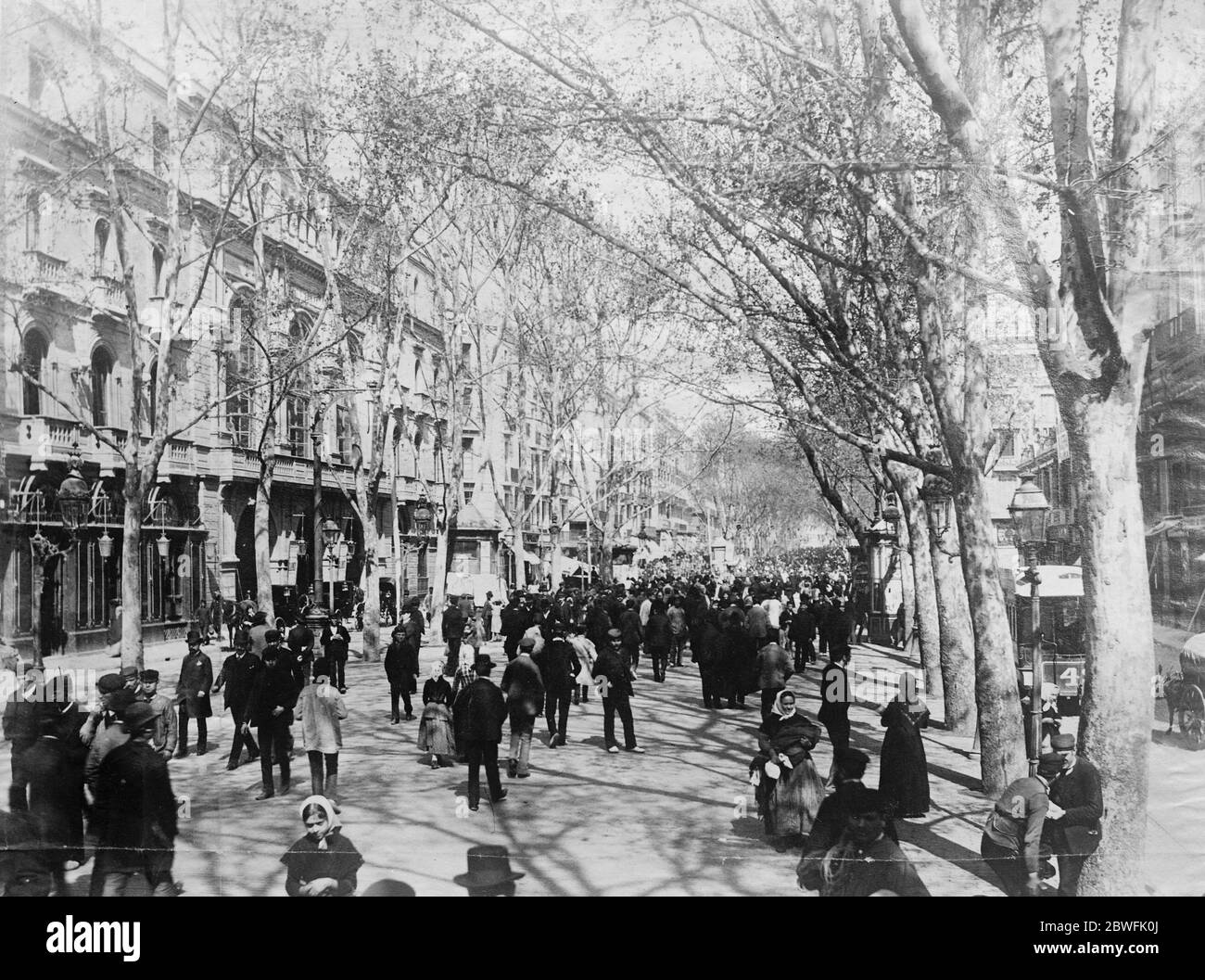 Barcelona . The ramble . 14 September 1923 Stock Photo