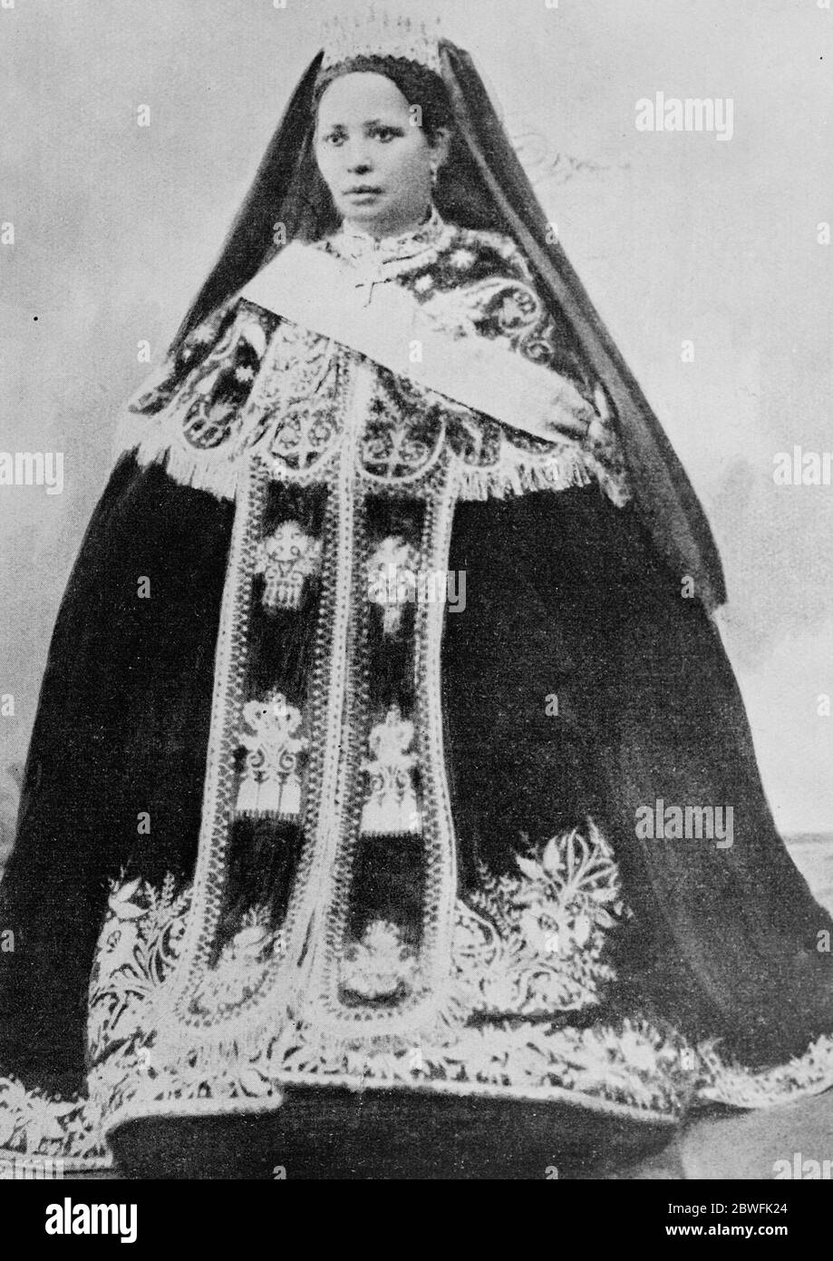 The Empress Zauditu Ruler of Ethopia 17 July 1923 Stock Photo