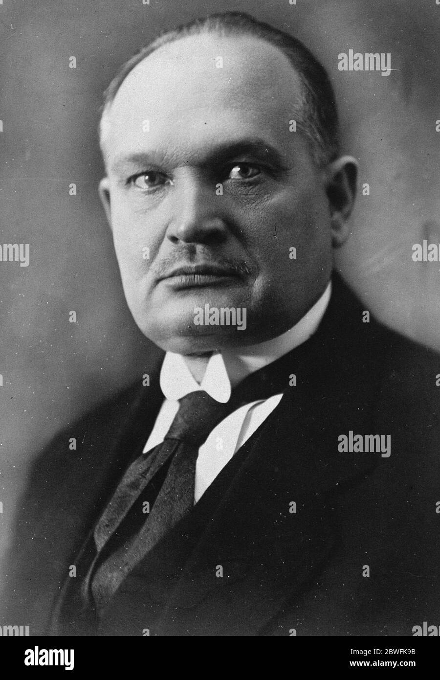 The Estonian Political Crisis Mr Konst Pats who has been charged with the formation of a New Esthonian Cabinet 29 June 1923 Stock Photo
