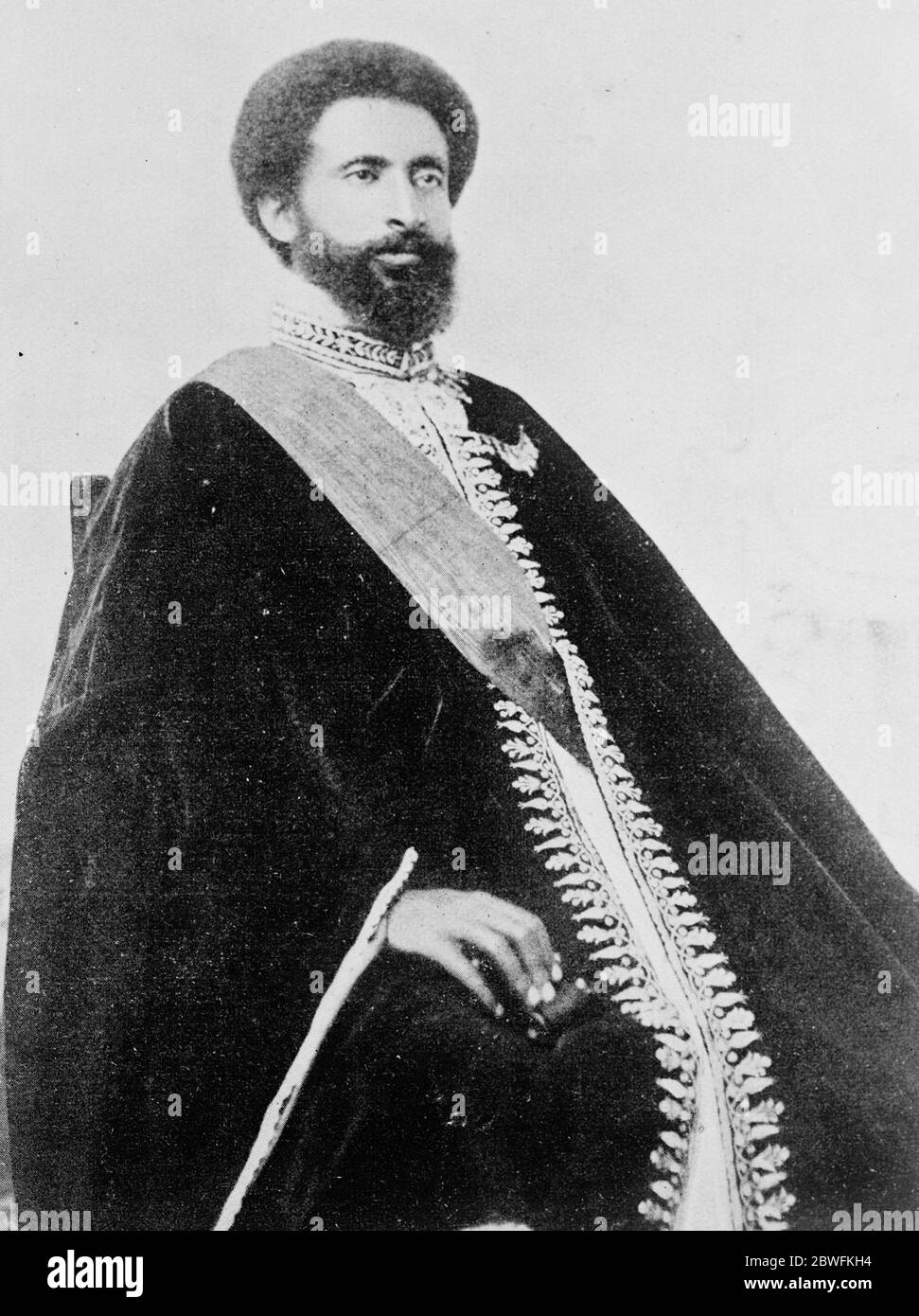 Ras Tafari Abyssinian Regent and Heir Apparent 17 July 1923 Stock Photo