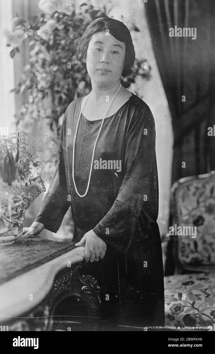 Viscountess Matsudaira . Portrait . 1925 Stock Photo