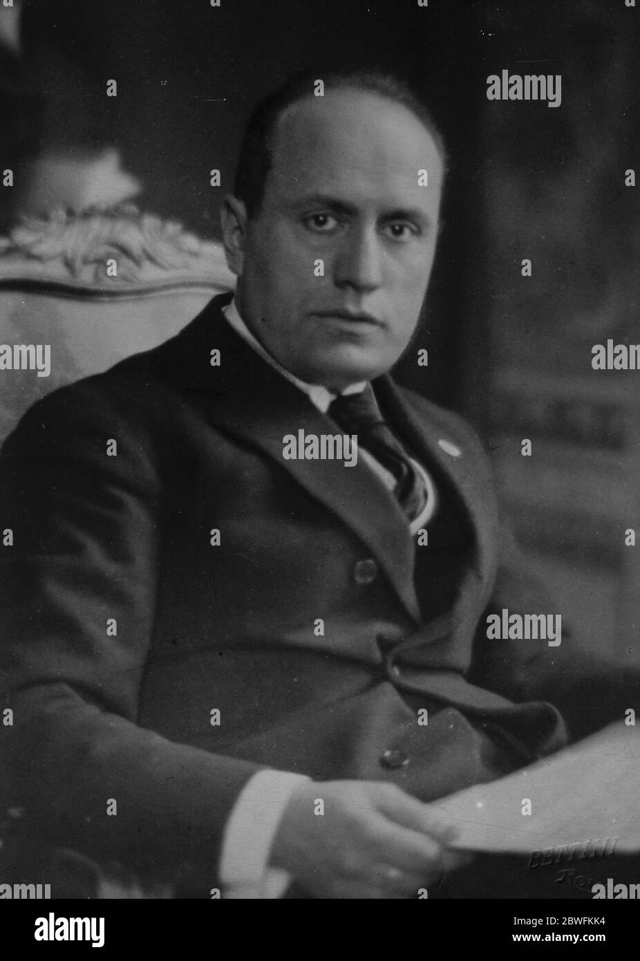 M Mussolini . 30 April 1925 Stock Photo