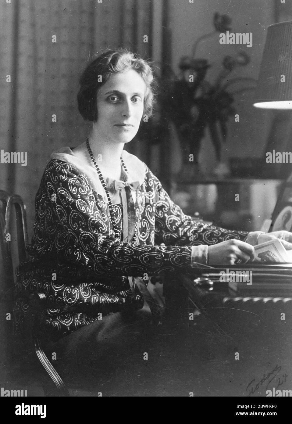 A Royal visitor . The Crown Princess of Sweden who is expected in London on a visit to her Mother . 22 September 1925 Stock Photo