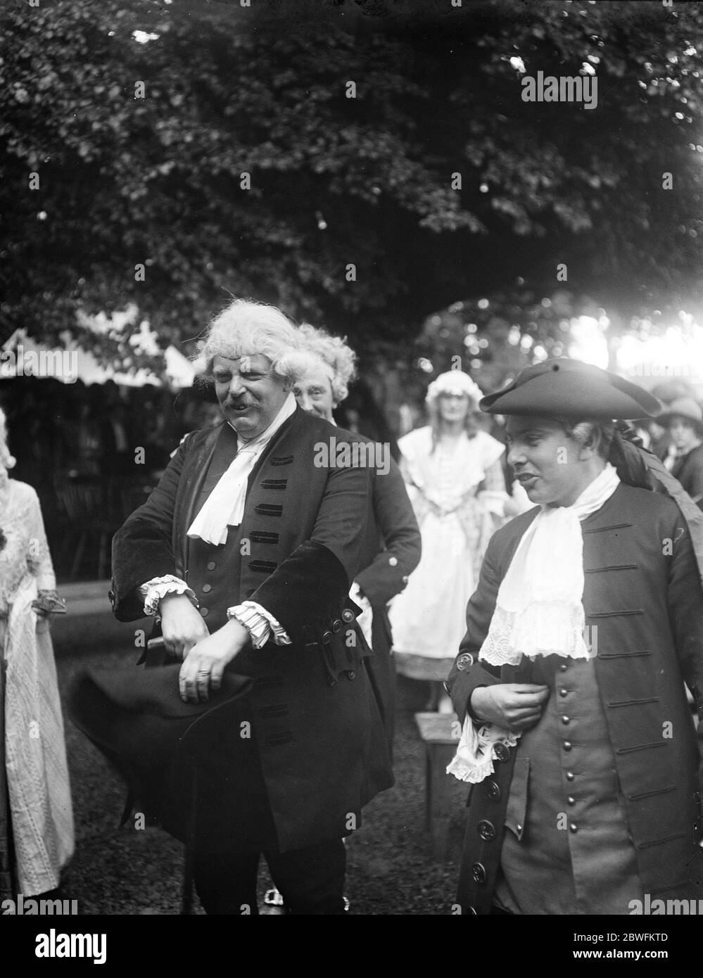 Johnsonian Mirth . Mr G K Chesterton as Dr Johnson at Lady Stopford 's 18th Century Fair . 13 June 1924 Stock Photo