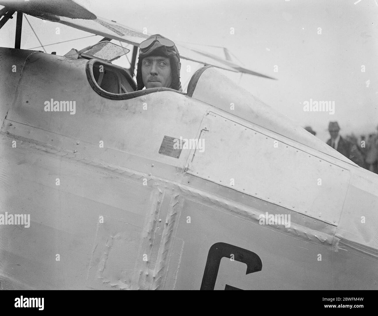 Aviator . Captain F L Barnard . Stock Photo