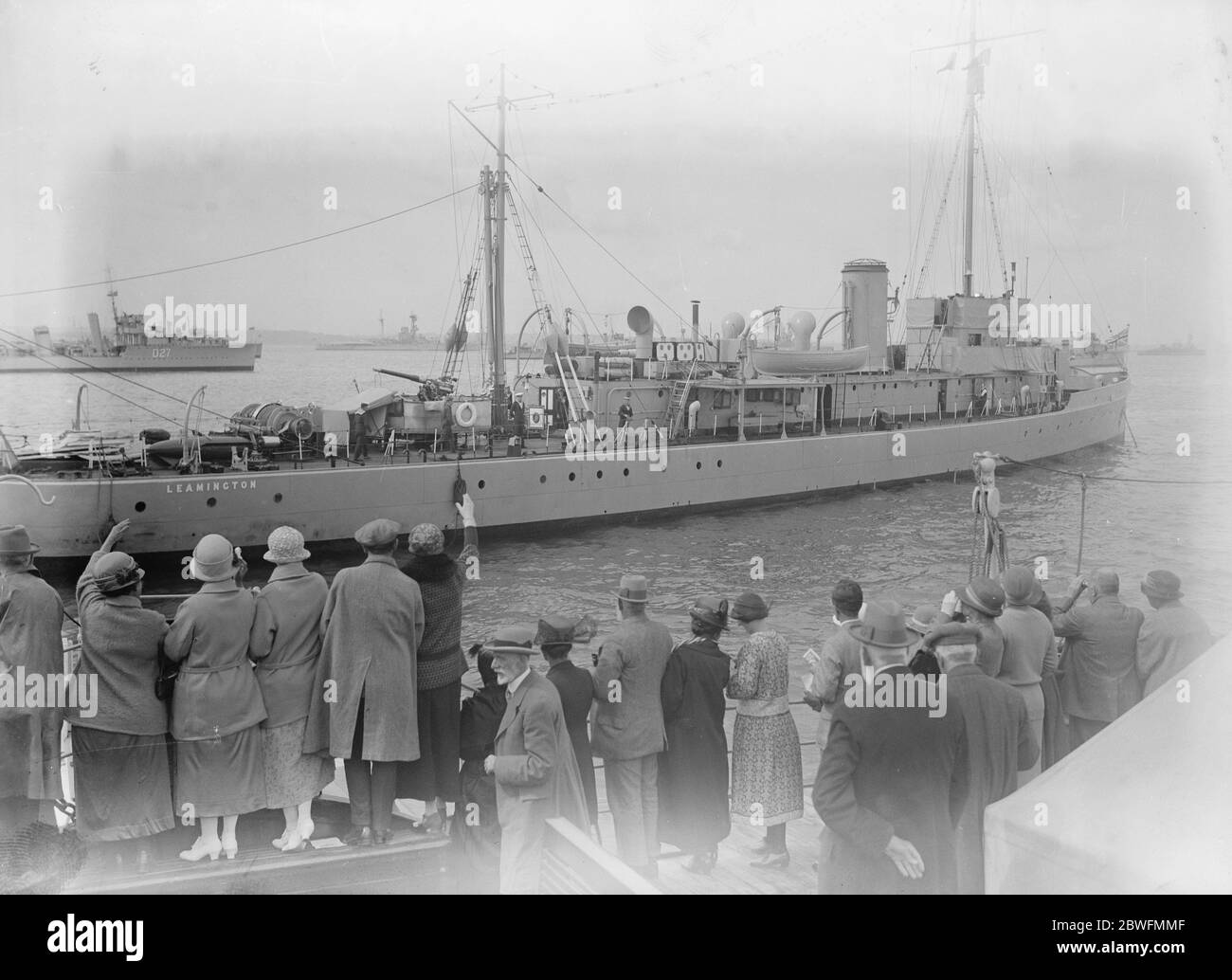 Naval review at Spithead . HMS Leamington . 26 July 1924 Stock Photo
