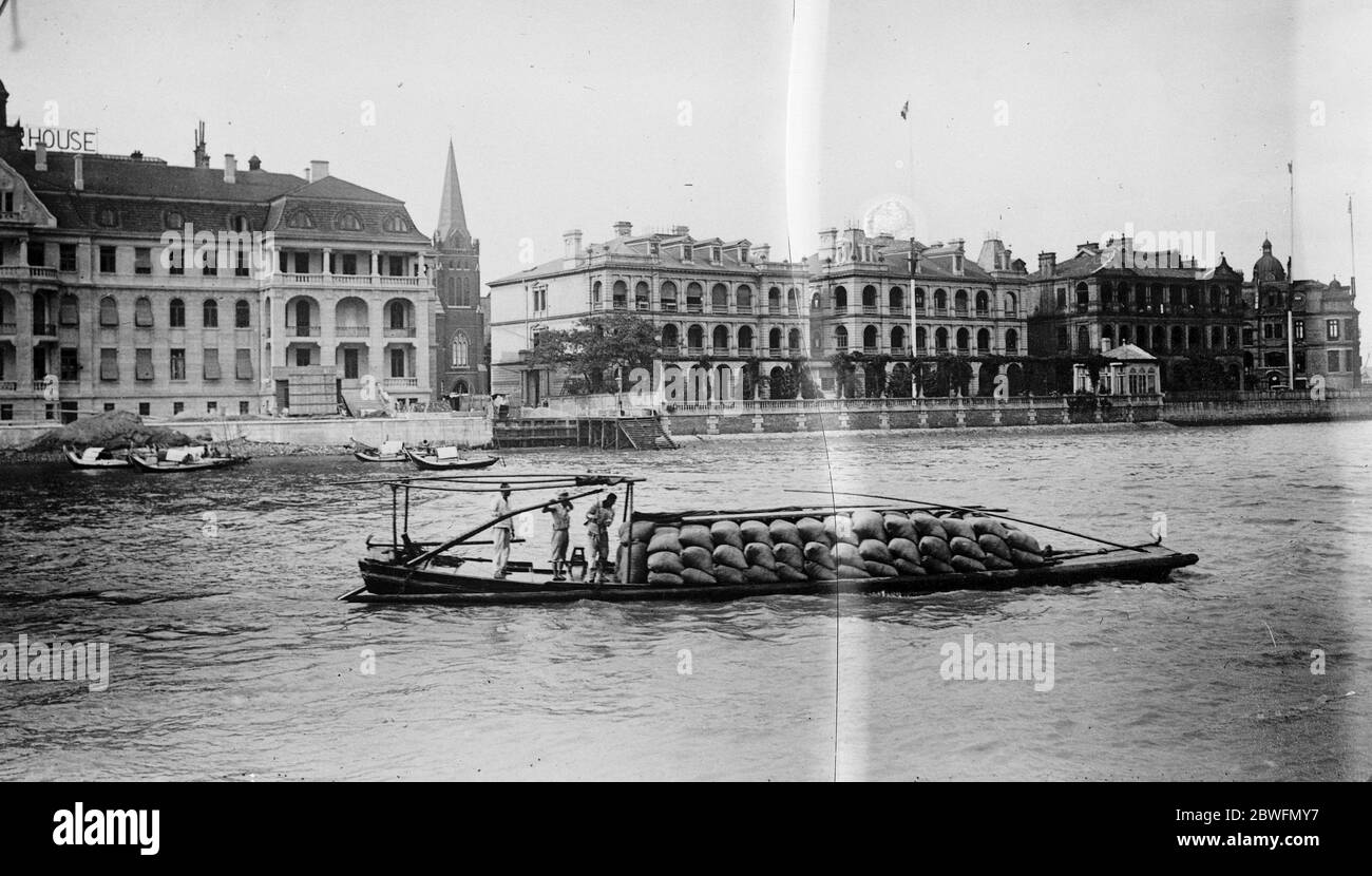 Shanghai . Consulate Row . 14 January 1927 Stock Photo