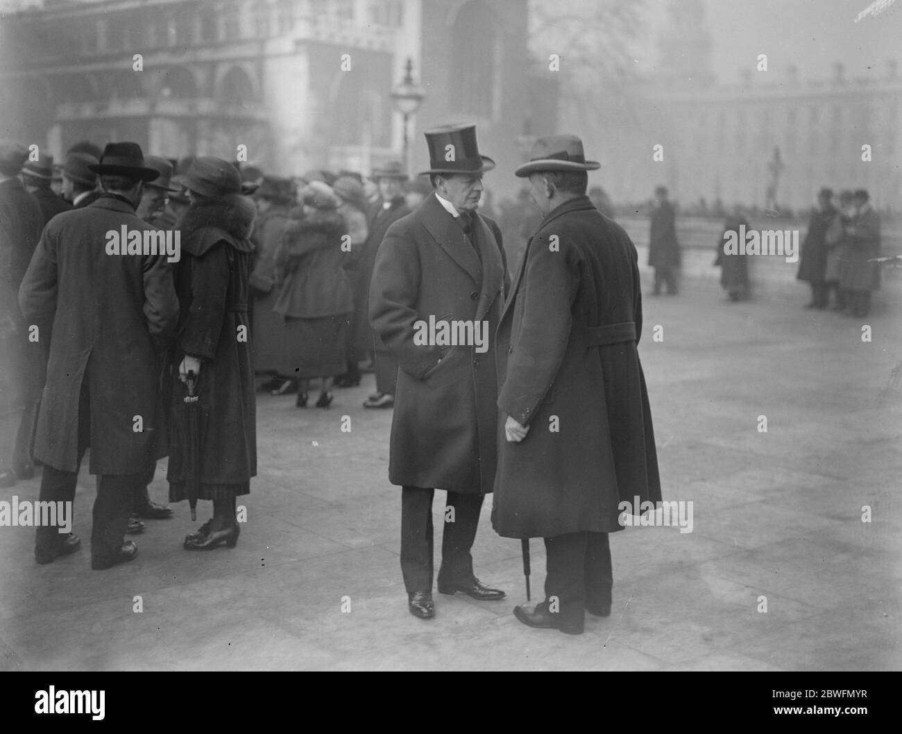 State opening of Parliament . Admiral Lord Beatty chatting to Mr J H Thomas . 15 January 1924 Stock Photo