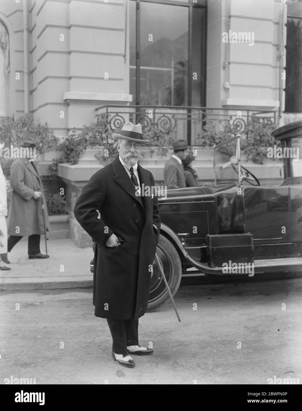 Society on the Riviera . Mr Solly Joel at Nice . 29 February 1924 Stock Photo