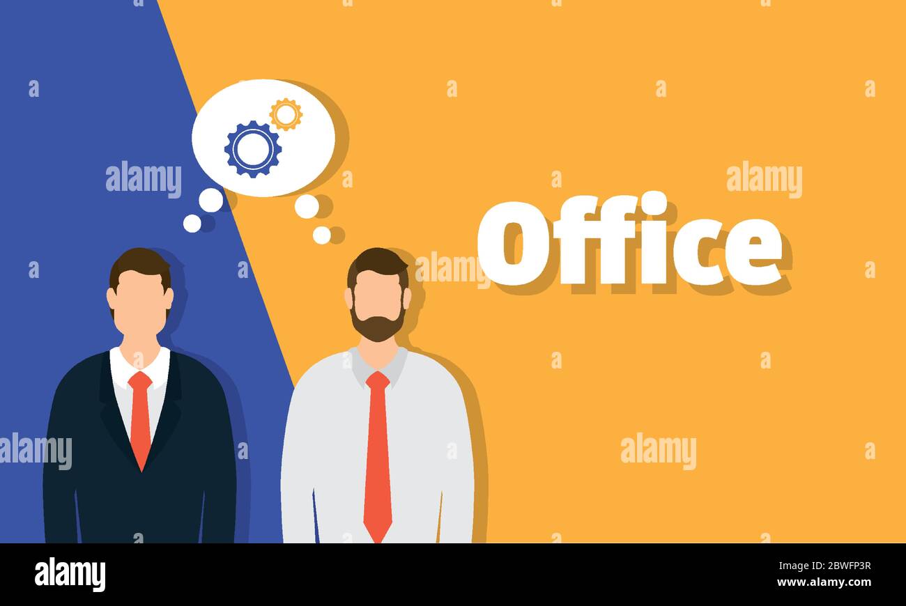 Corporate businessmen with gears vector design Stock Vector Image & Art ...