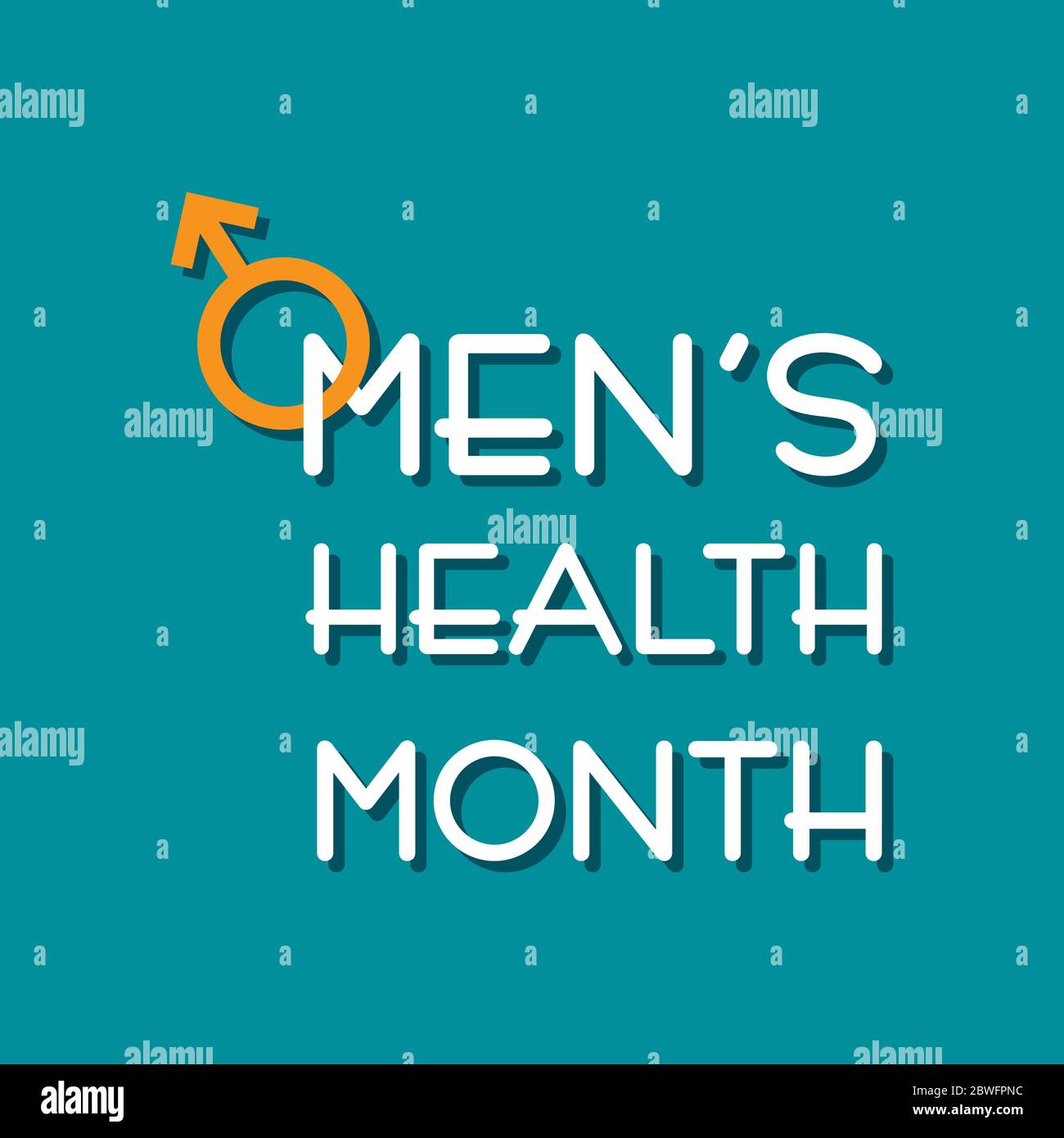 Vector illustration for men's health awareness month which is observed