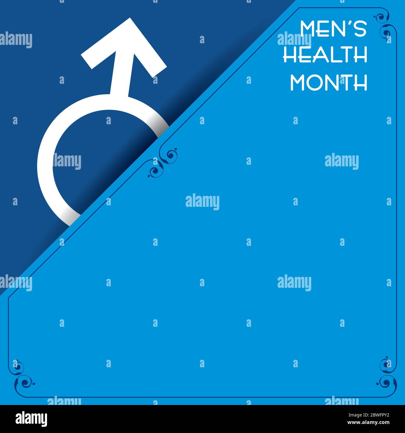 Vector illustration for men's health awareness month which is observed