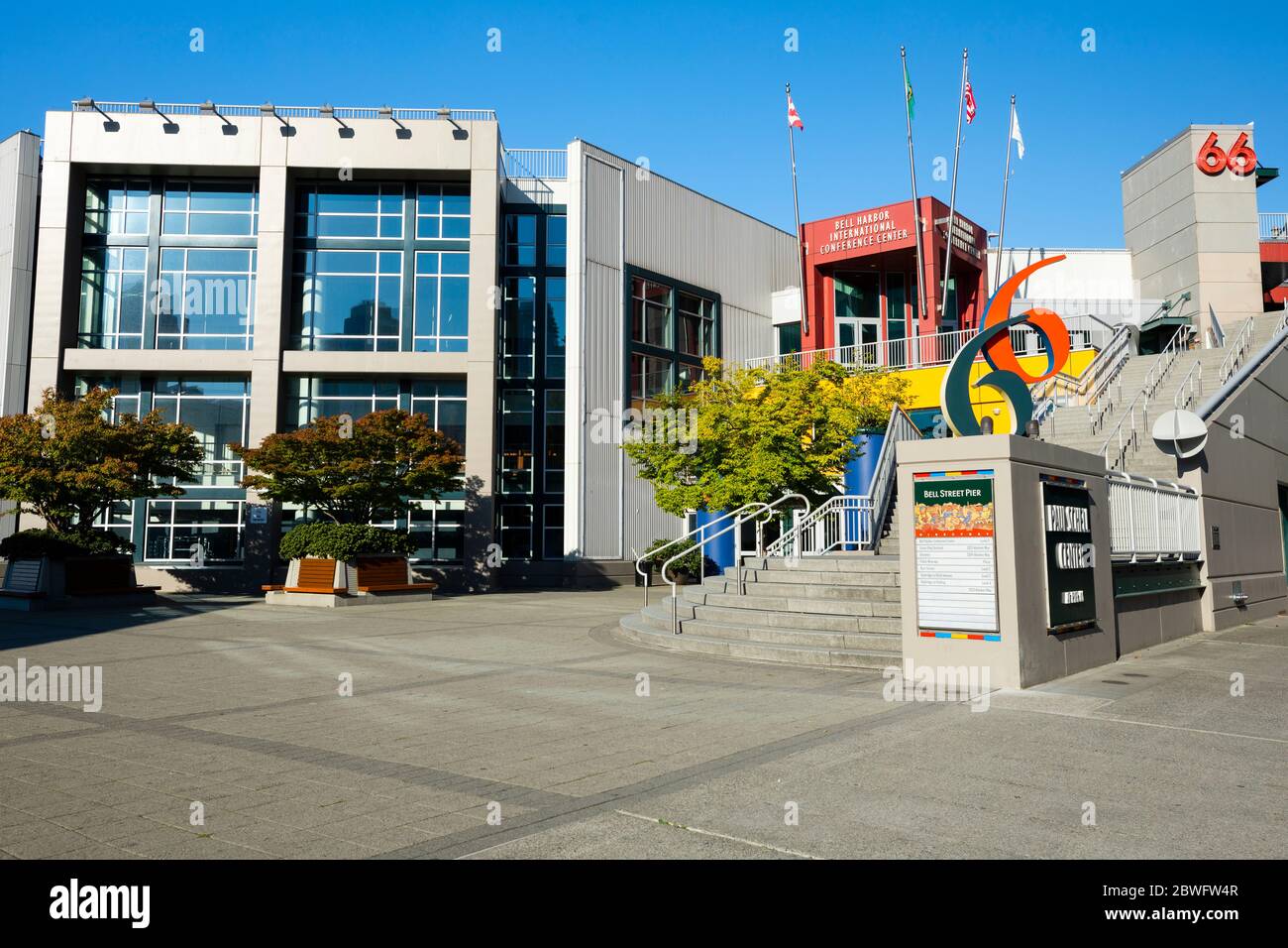 Exterior of Bell Harbor International Conference Center, Seattle, Washington, USA Stock Photo