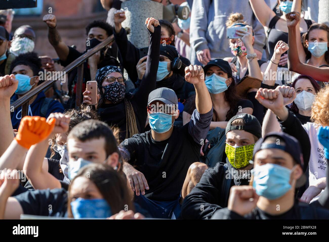 May 31, 2020. Boston, MA. Hundreds of protesters marched through the ...