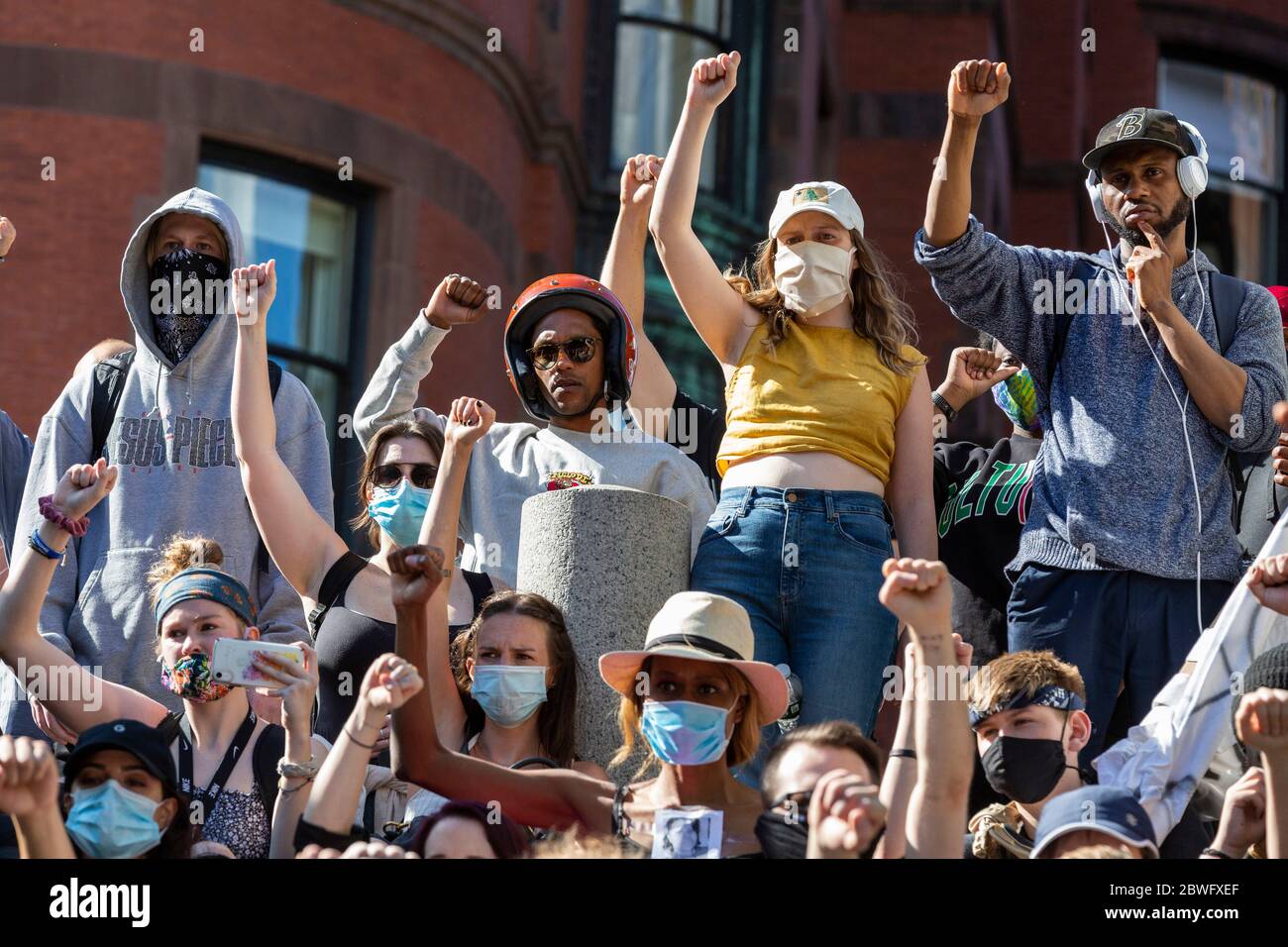May 31, 2020. Boston, MA. Hundreds of protesters marched through the ...